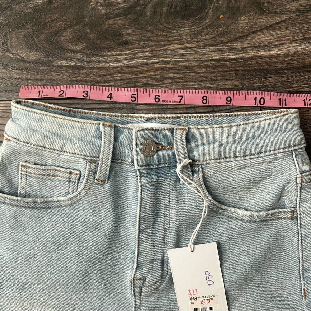 Vervet Women's XS Light Blue Denim Shorts With Stretch Longer Length - Picture 7 of 9